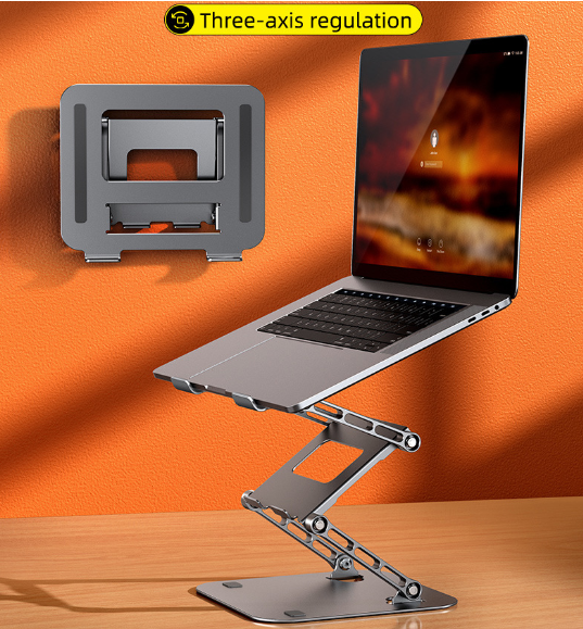 Triple Lift Adjustable Aluminum Alloy Laptop Holder