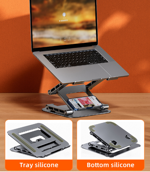 Triple Lift Adjustable Aluminum Alloy Laptop Holder