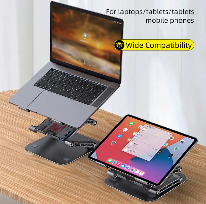 Triple Lift Adjustable Aluminum Alloy Laptop Holder